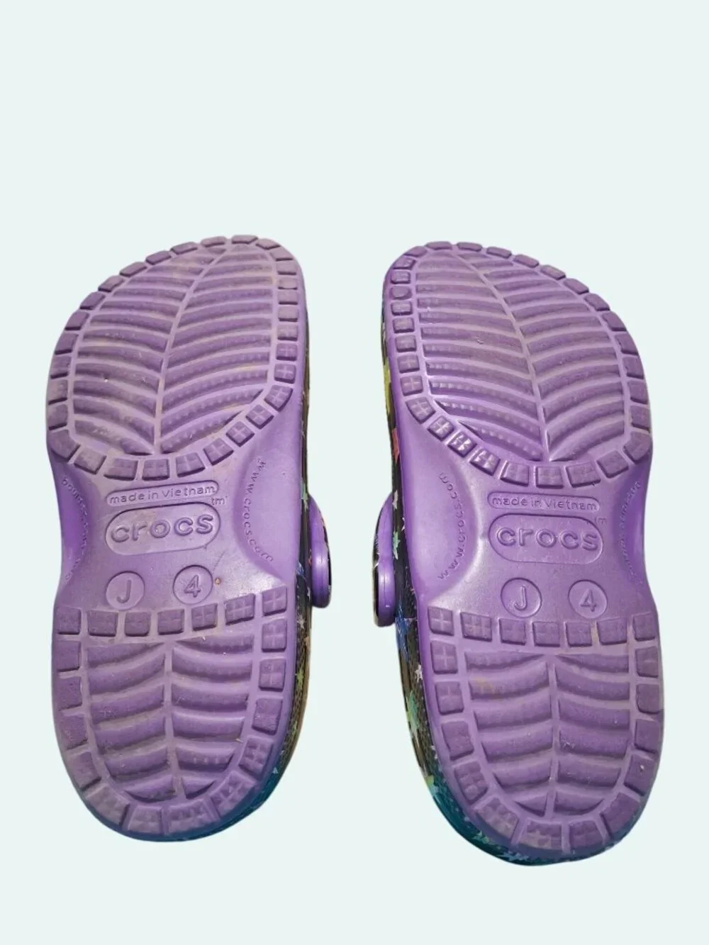 Crocs Classic Clog Starry Celestial Purple Black Iridescent Stars Slip On *SH1